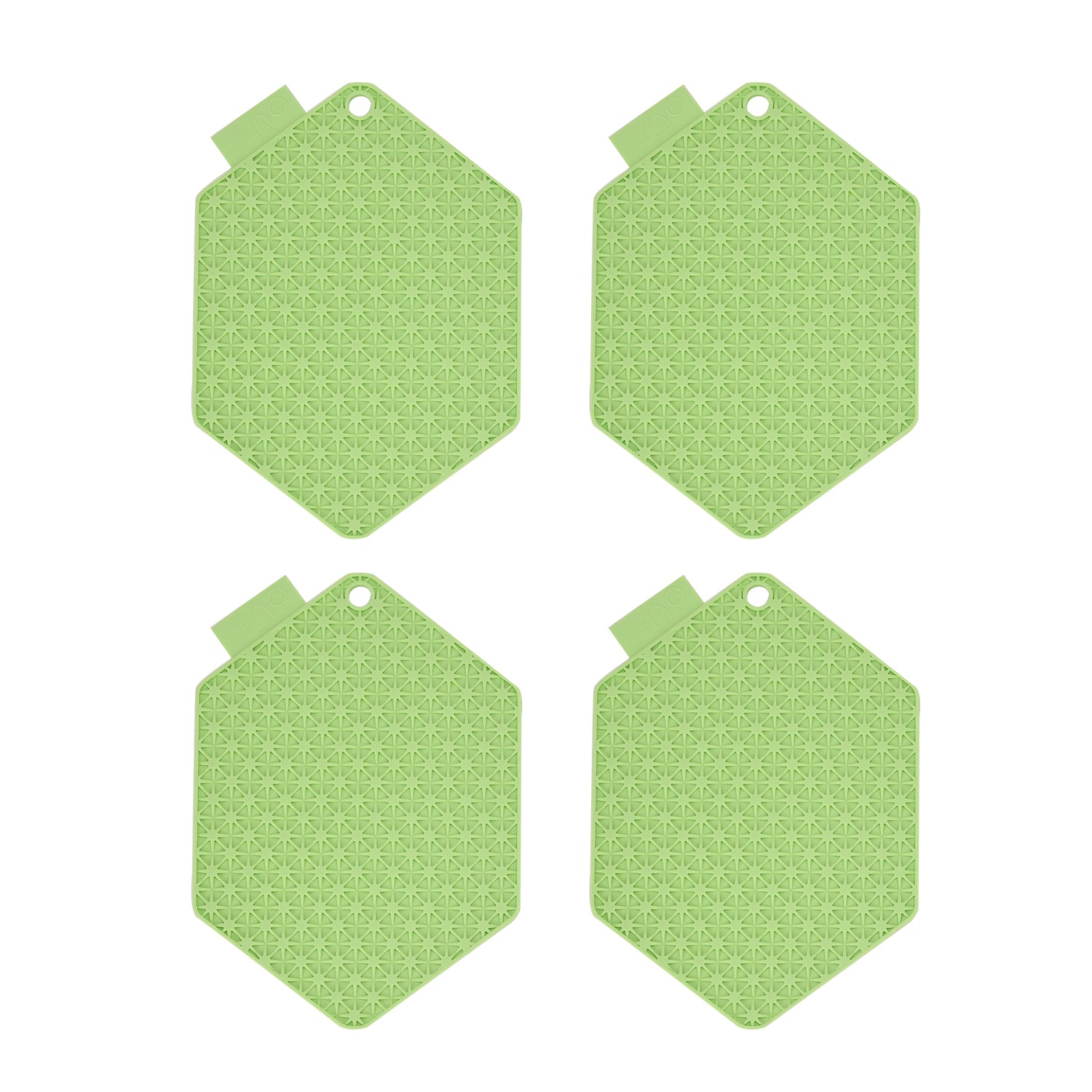 Set Of 4 Silicone Pot Holders - Green 8052306 0