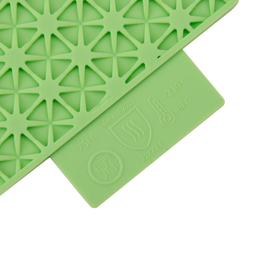 Set Of 4 Silicone Pan Stands - Green_8052306_4