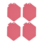Set Of 4 Silicone Pan Stands - Pink_8052307