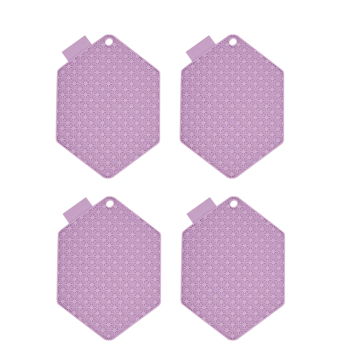 Set of 4 Silicone Pan Stands - Purple V32513944 0