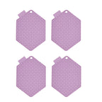 Set of 4 Silicone Pan Stands - Purple_8052308
