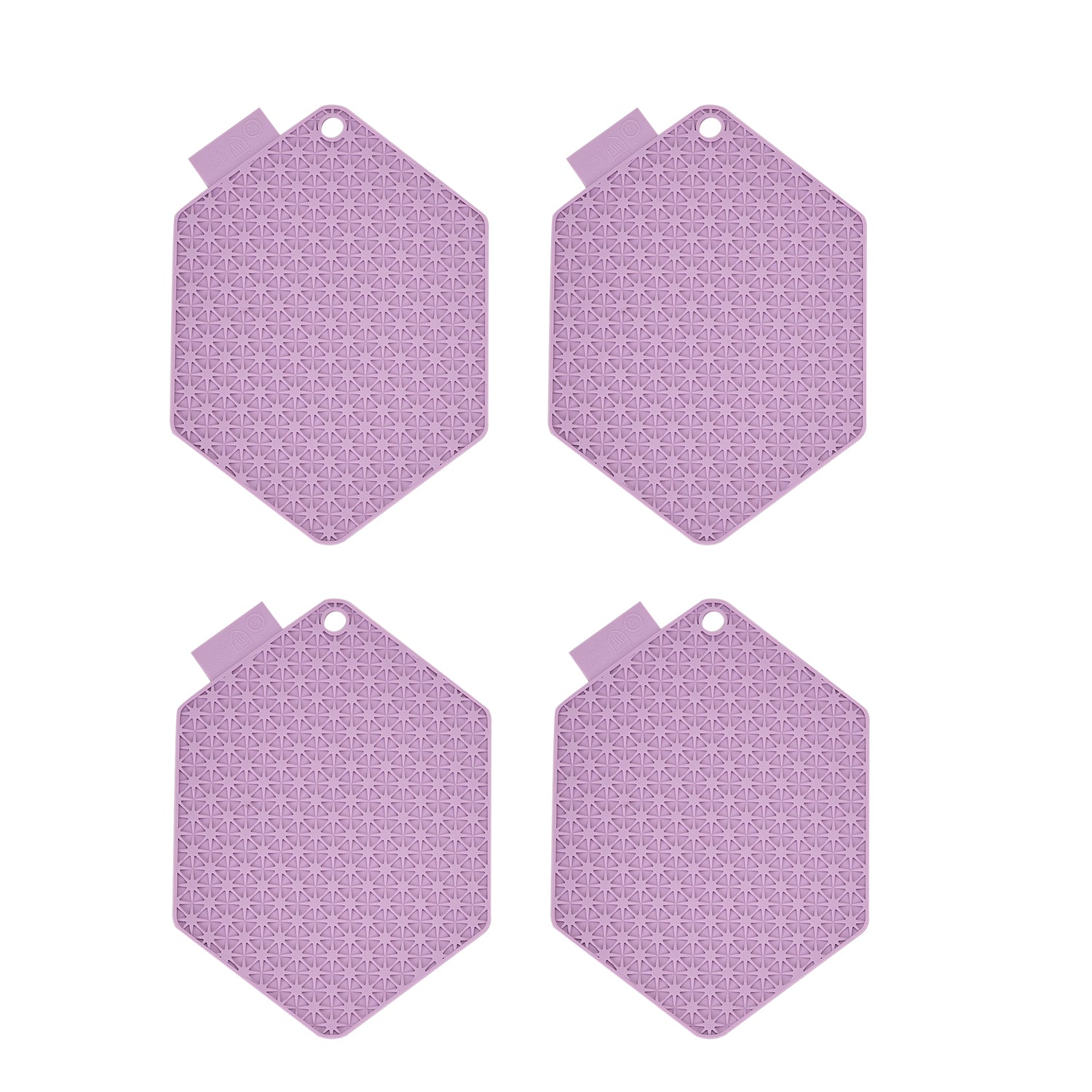 Set of 4 Silicone Pan Stands - Purple V32513944 0