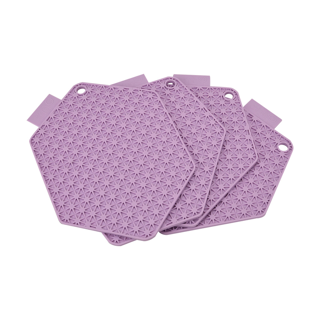 Set of 4 Silicone Pan Stands - Purple_8052308_1