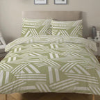 One Time Closeout - Copenhagen Home Floral Pattern Duvet Set (Size - Double) - Noa Green_8053327_1