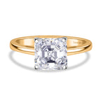 THE ROYAL ASSCHER - Luxuriant 18K Yellow Gold IGI Certified (VS/E-F) Lab Grown Diamond Solitaire Ring 3.00 Ct._8055670