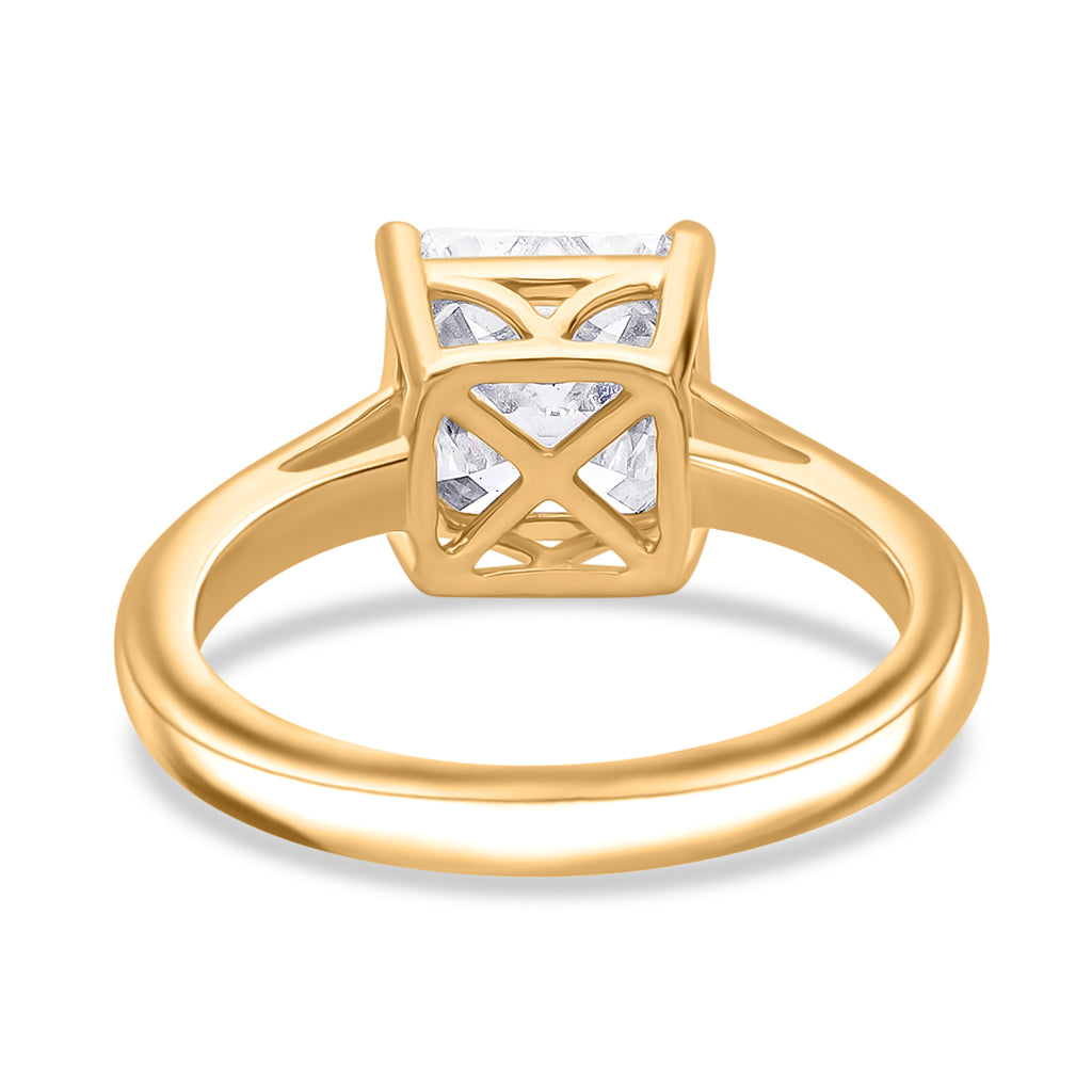 THE ROYAL ASSCHER - Luxuriant 18K Yellow Gold IGI Certified (VS/E-F) Lab Grown Diamond Solitaire Ring 3.00 Ct._8055670_3