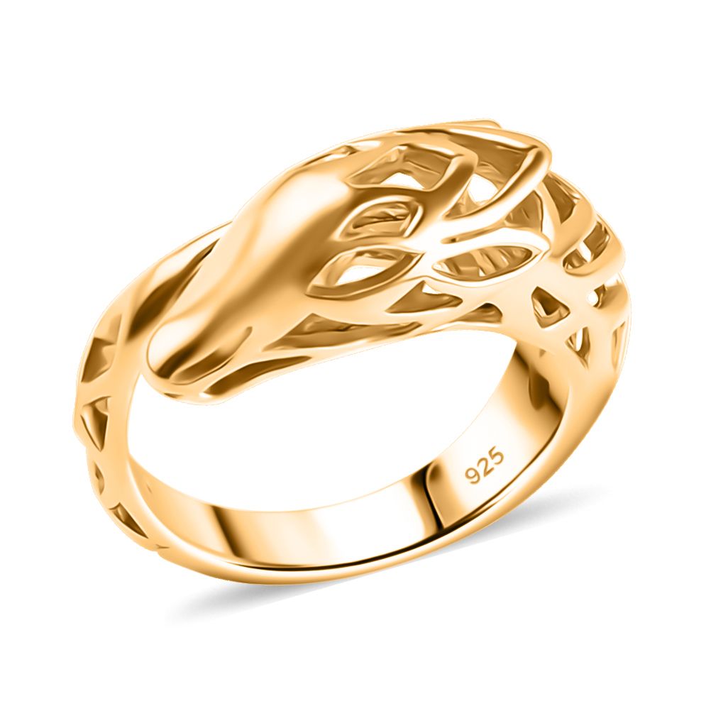 Royal Bali Collection - 22K Vermeil Yellow Gold Plated Sterling Silver Dragon Ring 8055893 0