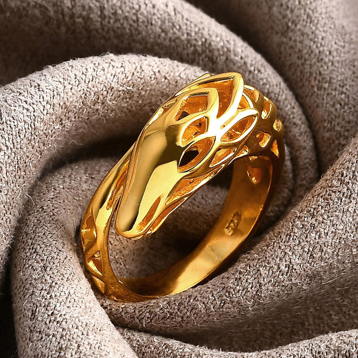 Royal Bali Collection - 22K Vermeil Yellow Gold Plated Sterling Silver Dragon Ring 8055893 2