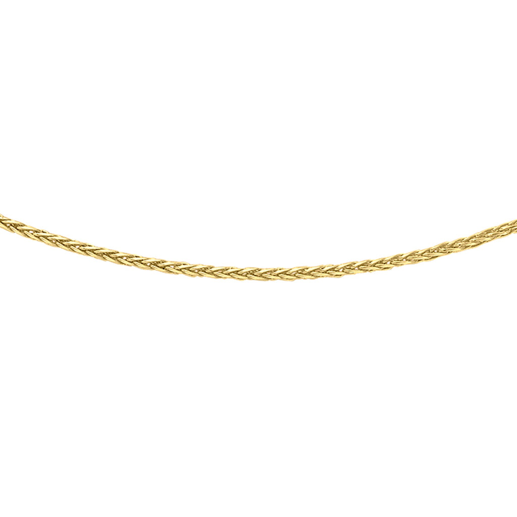 9K Yellow Gold Spiga Necklace (Size 16) with Lobster Clasp_8055952