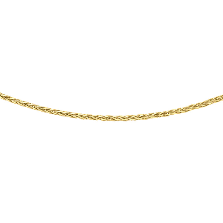 9K Yellow Gold Spiga Necklace (Size 16) with Lobster Clasp 8055952 1