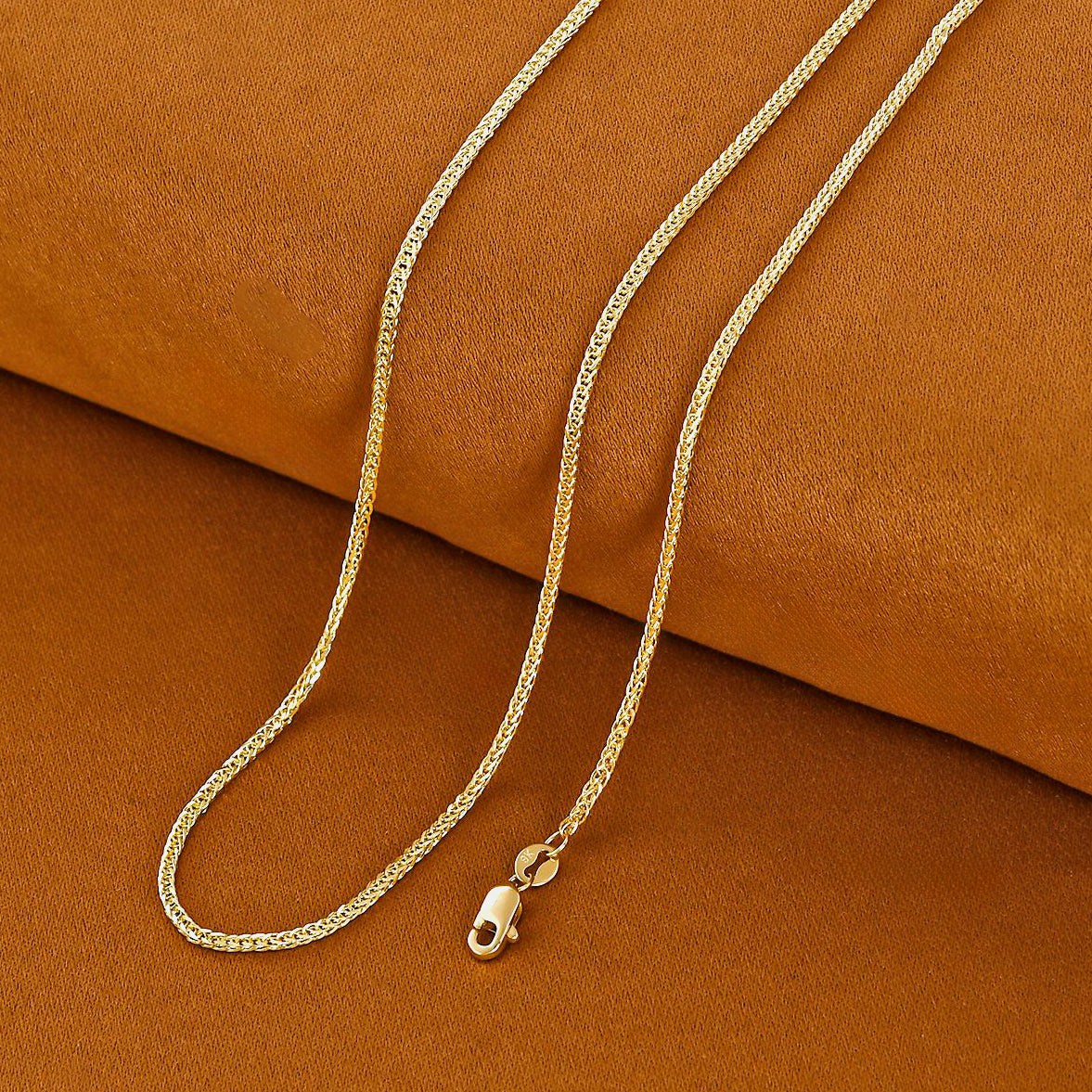 9K Yellow Gold Spiga Necklace (Size 16) with Lobster Clasp 8055952 5