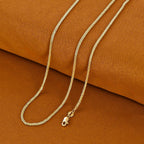 9K Yellow Gold Spiga Necklace (Size 16) with Lobster Clasp_8055952_4