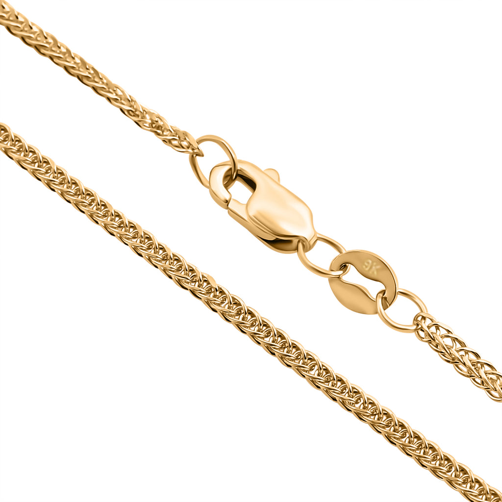 9K Yellow Gold Spiga Necklace (Size 16) with Lobster Clasp_8055952_6