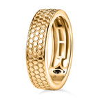 GP Honey Comb Collection - Blue Sapphire Band Ring in 18K Vermeil Yellow Gold Plated Sterling Silver._8056671_3