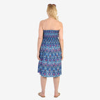 Nabella Signature Collection - Signature Collection Allover Print 3-in-1 Multi-Style Convertible Dress (Size 16) - Blue_8057146_2