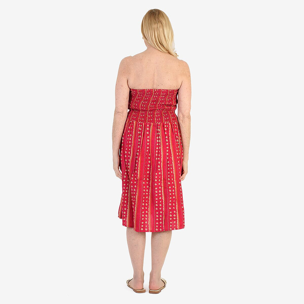 Nabella Signature Collection - Signature Collection Spot Print 3-in-1 Multi-Style Convertible Dress (Size 12) - Hot Pink_8057150_2