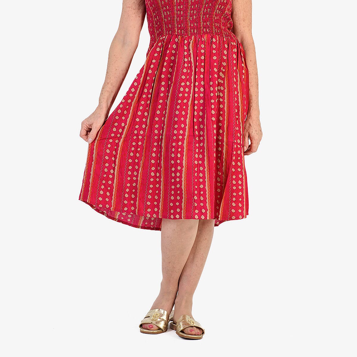 Nabella Signature Collection - Signature Collection Spot Print 3-in-1 Multi-Style Convertible Dress (Size 12) - Hot Pink V32574817 5