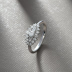 Luxuriant - Lab Grown Diamond (SI-G/H) Boat Ring in Rhodium Overlay Sterling Silver 0.75 Ct_8057492_1