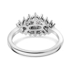 Luxuriant - Lab Grown Diamond (SI-G/H) Boat Ring in Rhodium Overlay Sterling Silver 0.75 Ct_8057492_4