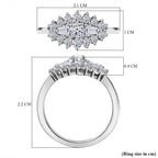 Luxuriant - Lab Grown Diamond (SI-G/H) Boat Ring in Rhodium Overlay Sterling Silver 0.75 Ct_8057492_5
