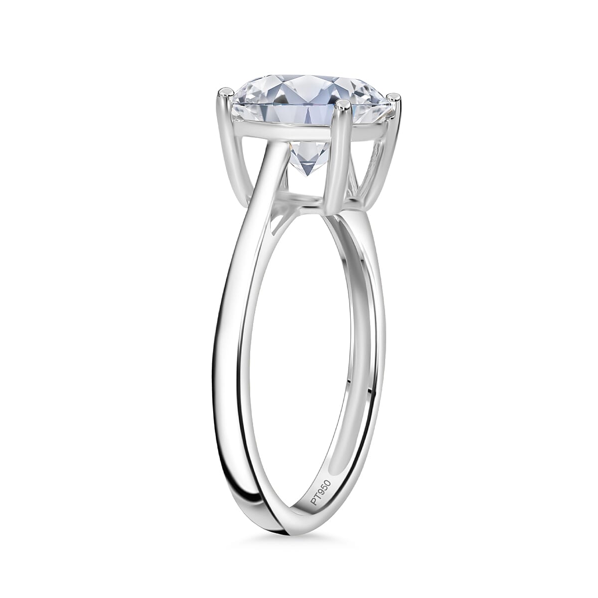 Luxuriant Diamond 950 Platinum IGI Certified Round Lab Grown Diamond Ring 3.00 Ct. 8057938 3