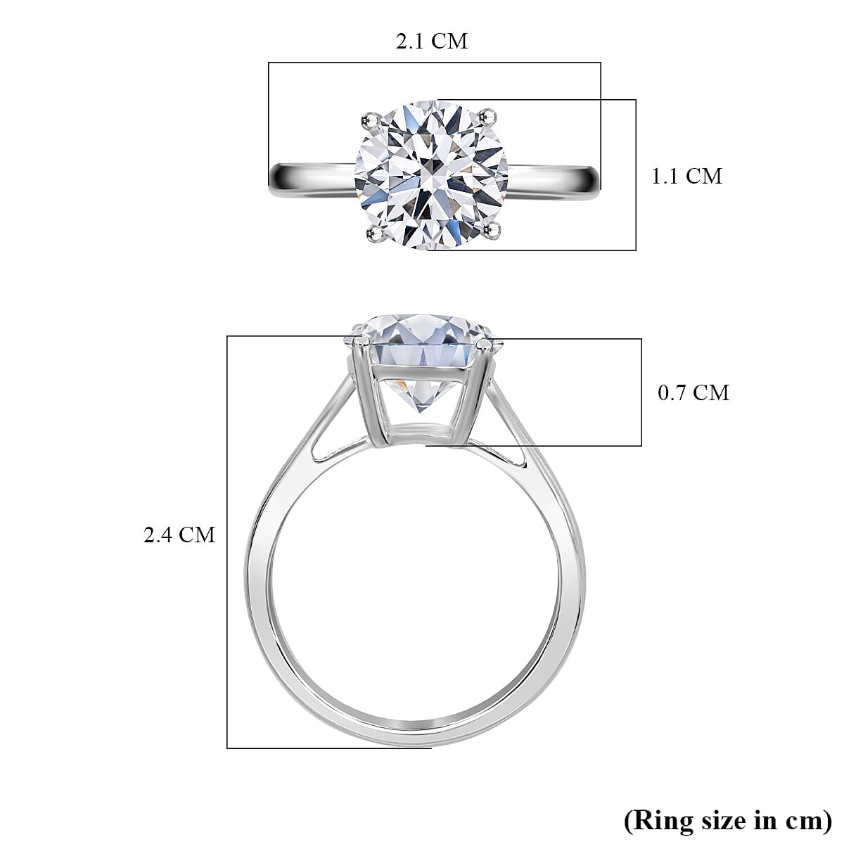 Luxuriant Diamond 950 Platinum IGI Certified Round Lab Grown Diamond Ring 3.00 Ct. 8057943 5