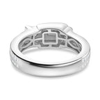 Moissanite Buckle Ring in Rhodium Overlay Sterling Silver_8058216_4