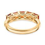 Natural Crimson Fire Opal Classic Grace 5 Stone Band Ring in 18K Vermeil Yellow Gold Plated Sterling Silver 1.13 Ct._8059117_5