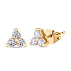 Luxuriant Diamond Lab Grown Diamond (SI-G/H) Earring with Push Back in 18K Vermeil Yellow Gold Plated Sterling Silver 0.52 Ct._8060327