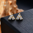 Luxuriant Diamond Lab Grown Diamond (SI-G/H) Earring with Push Back in 18K Vermeil Yellow Gold Plated Sterling Silver 0.52 Ct._8060327_1