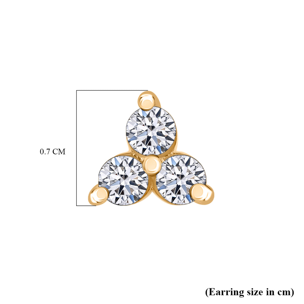 Luxuriant Diamond Lab Grown Diamond (SI-G/H) Earring with Push Back in 18K Vermeil Yellow Gold Plated Sterling Silver 0.52 Ct._8060327_4