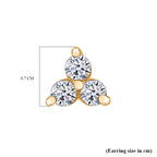 Luxuriant Diamond Lab Grown Diamond (SI-G/H) Earring with Push Back in 18K Vermeil Yellow Gold Plated Sterling Silver 0.52 Ct._8060327_4
