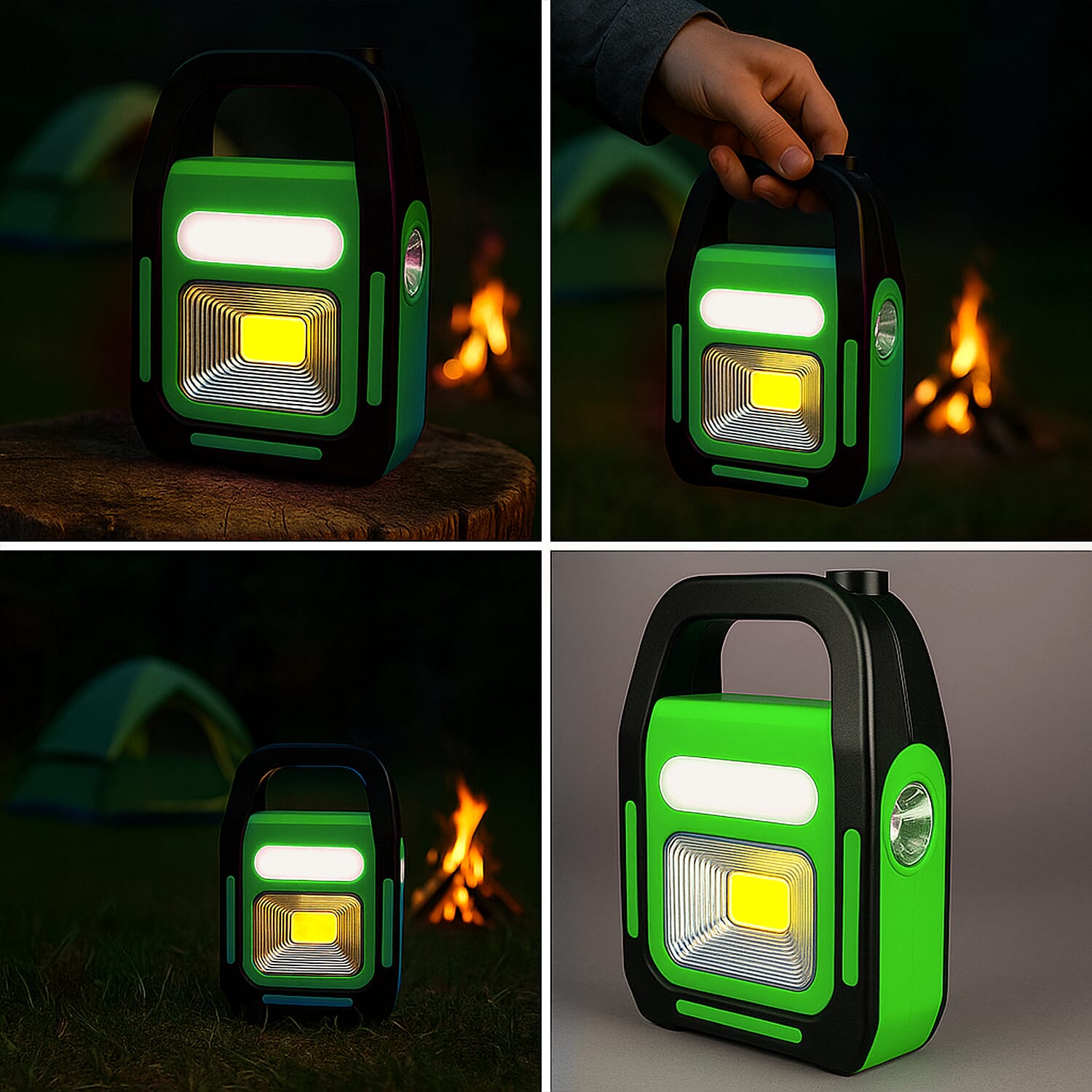 Hurry Bolt Solar Emergency Light with 1200MAH Lithium Battery Included - Green 8060865 2