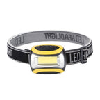 COB Headlight with 3 Light Modes and Adjustable High/Low Beam Flash Light - Yellow_8060871