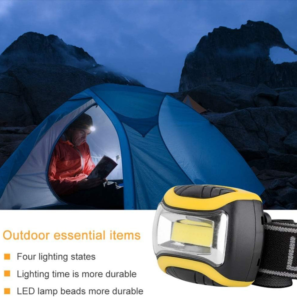 COB Headlight with 3 Light Modes and Adjustable High/Low Beam Flash Light - Yellow_8060871_1