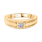 Luxuriant Diamond Lab Grown Diamond (SI-G/H) Signet Ring in 18K Vermeil Yellow Gold Plated Sterling Silver_8060933