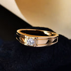 Luxuriant Diamond Lab Grown Diamond (SI-G/H) Signet Ring in 18K Vermeil Yellow Gold Plated Sterling Silver_8060933_1