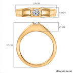 Luxuriant Diamond Lab Grown Diamond (SI-G/H) Signet Ring in 18K Vermeil Yellow Gold Plated Sterling Silver_8060933_5