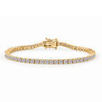 D'Joy - Moissanite Tennis Bracelet (Size 7) with GB Lock Box in 18K Vermeil Yellow Gold Plated Sterling Silver 5.00 Ct._8061361