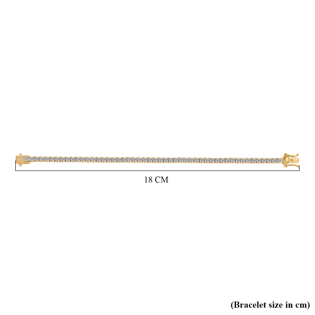 D'Joy 5 Ct. Moissanite Eternal Sparkle Tennis Bracelet with GB Box Clasp in 18K Vermeil Yellow Gold Overlay Sterling Silver 7 Inch 8061361 5