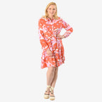 Closeout Deal Printed Tunic Top (Size 12) - Orange Purple_8061656_1