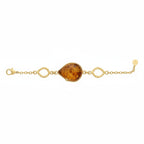 Amber Gold Overlay Bracelet (Size - 7 with Ext) Sterling Silver 25.00 Ct, Silver Wt. 15.00 Gms._8061984