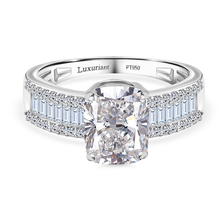 LUXURIANT 2.32 Ct. Lab Grown Diamond (VS-1/F) Solitaire Diamond Oval Ring in 950 Platinum IGI Certified 8062020 1