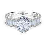 Luxuriant Diamond 950 Platinum IGI Certified Lab Grown Diamond (VS-1/F) Solitaire Diamond Oval Ring 2.32 Ct._8062020