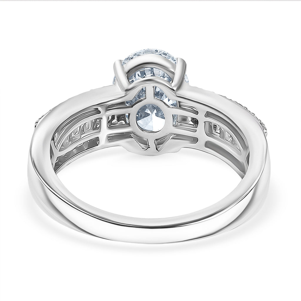 Luxuriant Diamond 950 Platinum IGI Certified Lab Grown Diamond (VS-1/F) Solitaire Diamond Oval Ring 2.32 Ct._8062020_4