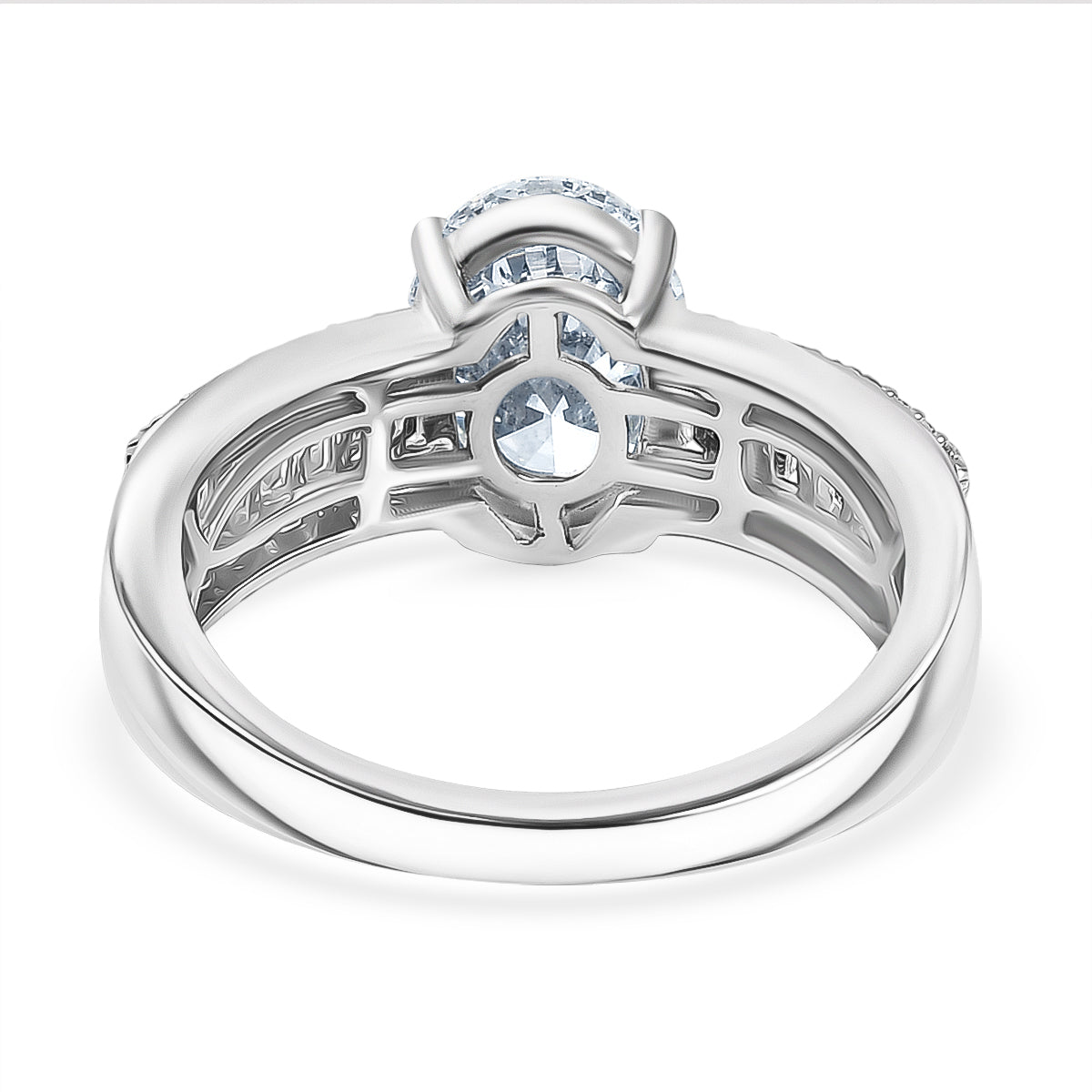 LUXURIANT 2.32 Ct. Lab Grown Diamond (VS-1/F) Solitaire Diamond Oval Ring in 950 Platinum IGI Certified 8062020 5