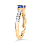 Tanzanite & Moissanite Ring in 18K Vermeil Yellow Gold Plated  Sterling Silver 1.15 Ct._8062243_3