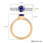 Tanzanite & Moissanite Ring in 18K Vermeil Yellow Gold Plated  Sterling Silver 1.15 Ct._8062243_5