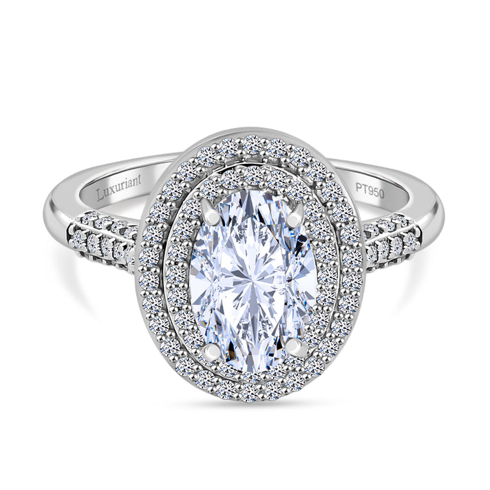 LUXURIANT 950 Platinum IGI Certified (VS-EF) Lab Grown Diamond Ring 2 Ct 8062843 1