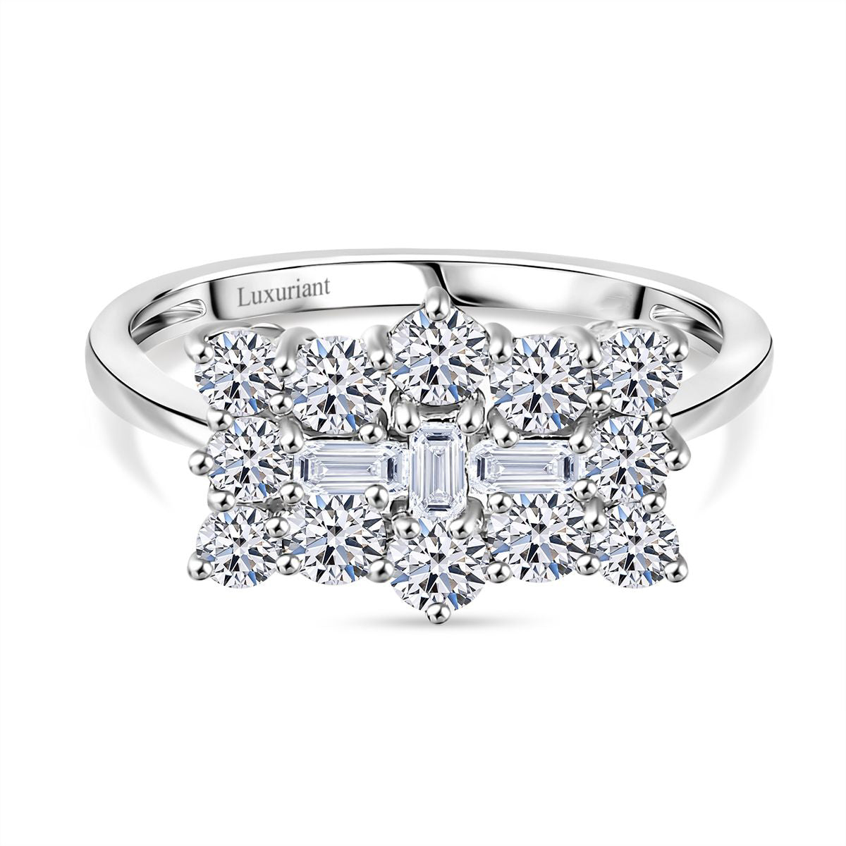 1 Ct (Sz- O) Luxuriant 950 Platinum SGL Certified (VS-EF) Lab Grown Diamond Boat Ring 1.00 Ct, Plati 8062902 0